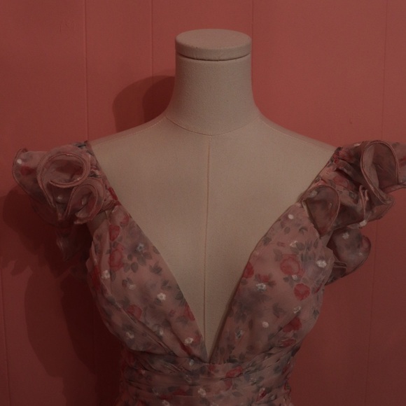 Stunning Pink Floral Maxi Dress - Picture 3 of 4